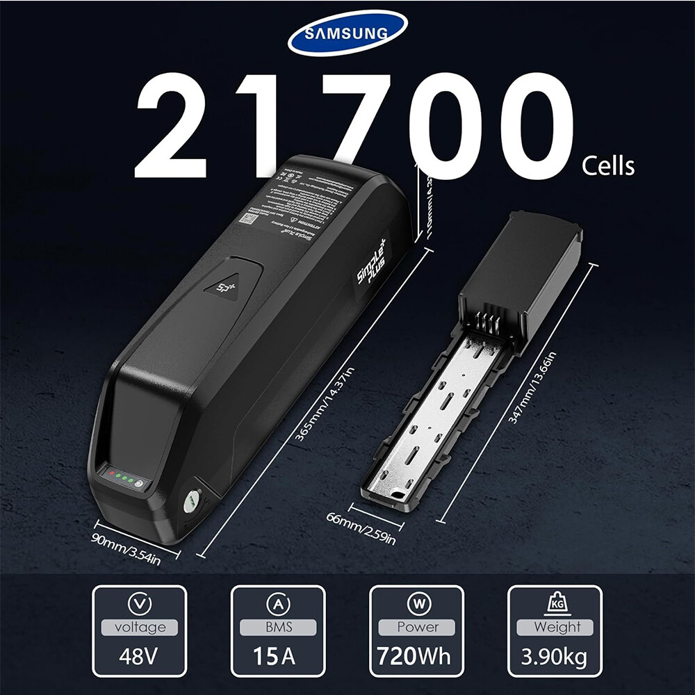 48V 15Ah Battery for 0W-1000W Motor Lithium Battery BMS