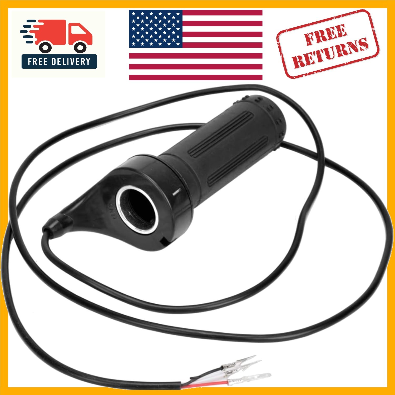 Easy Install Electric Bike Throttle – 7/8″ Full Twist for 24V, 36V, 48V Models