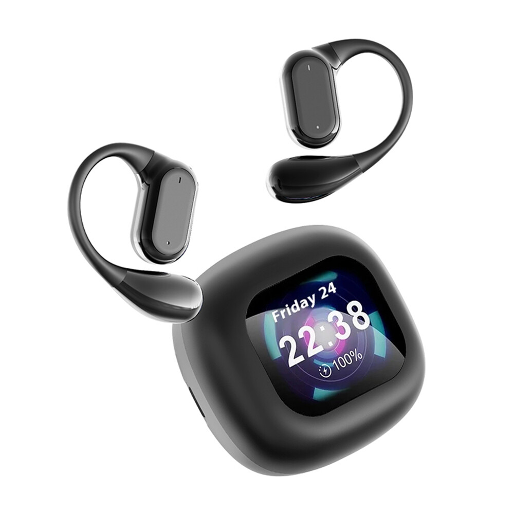 Bluetooth 5.4 Headphones Wireless Earbuds Open-Ear Sport Headset Touch Screen