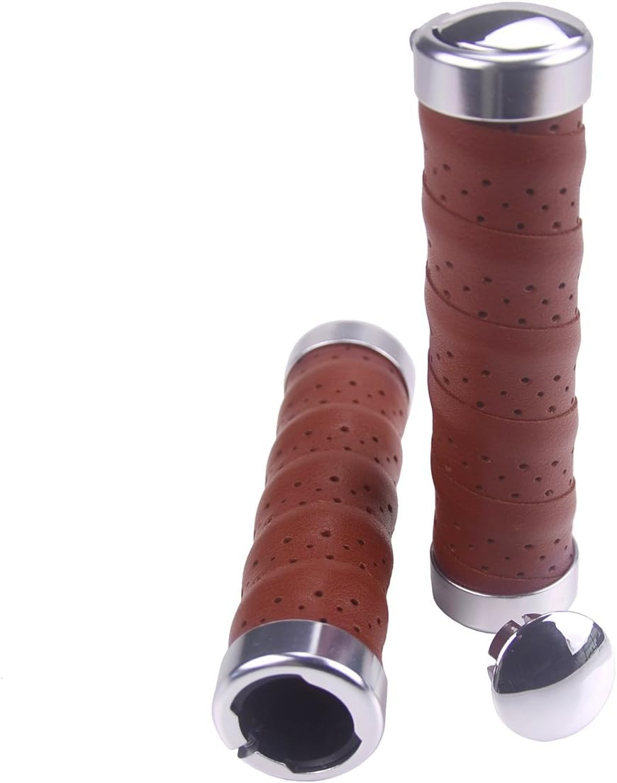 Ergonomic Design Leather Handlebar Grip for Bicycle/Fixed Gear/Mountain/Folding