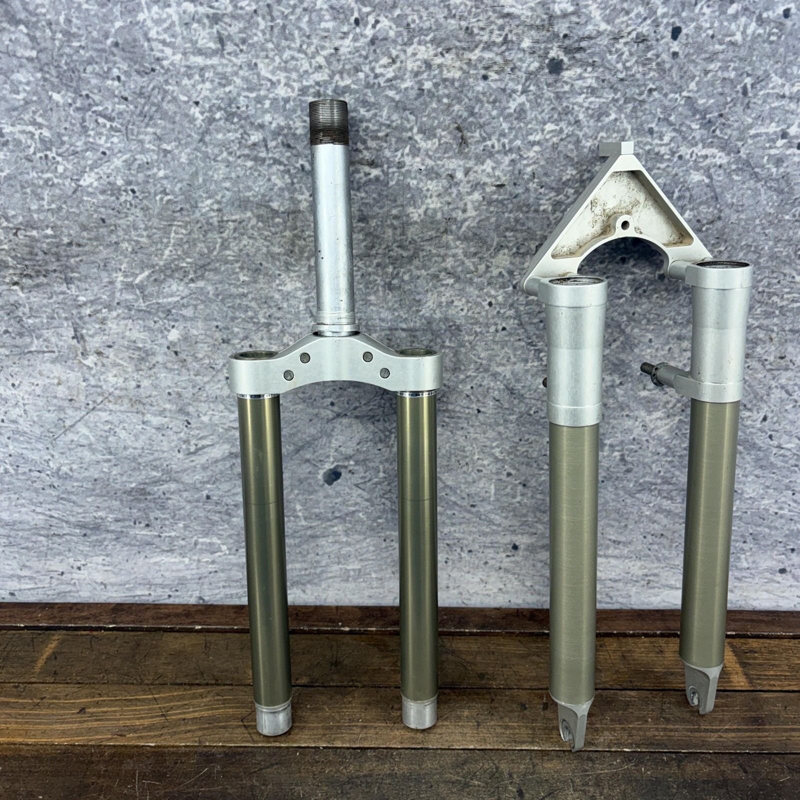 Vintage Tange Switchblades Suspension Fork PARTS 1in Threaded Stanchion Crown 26
