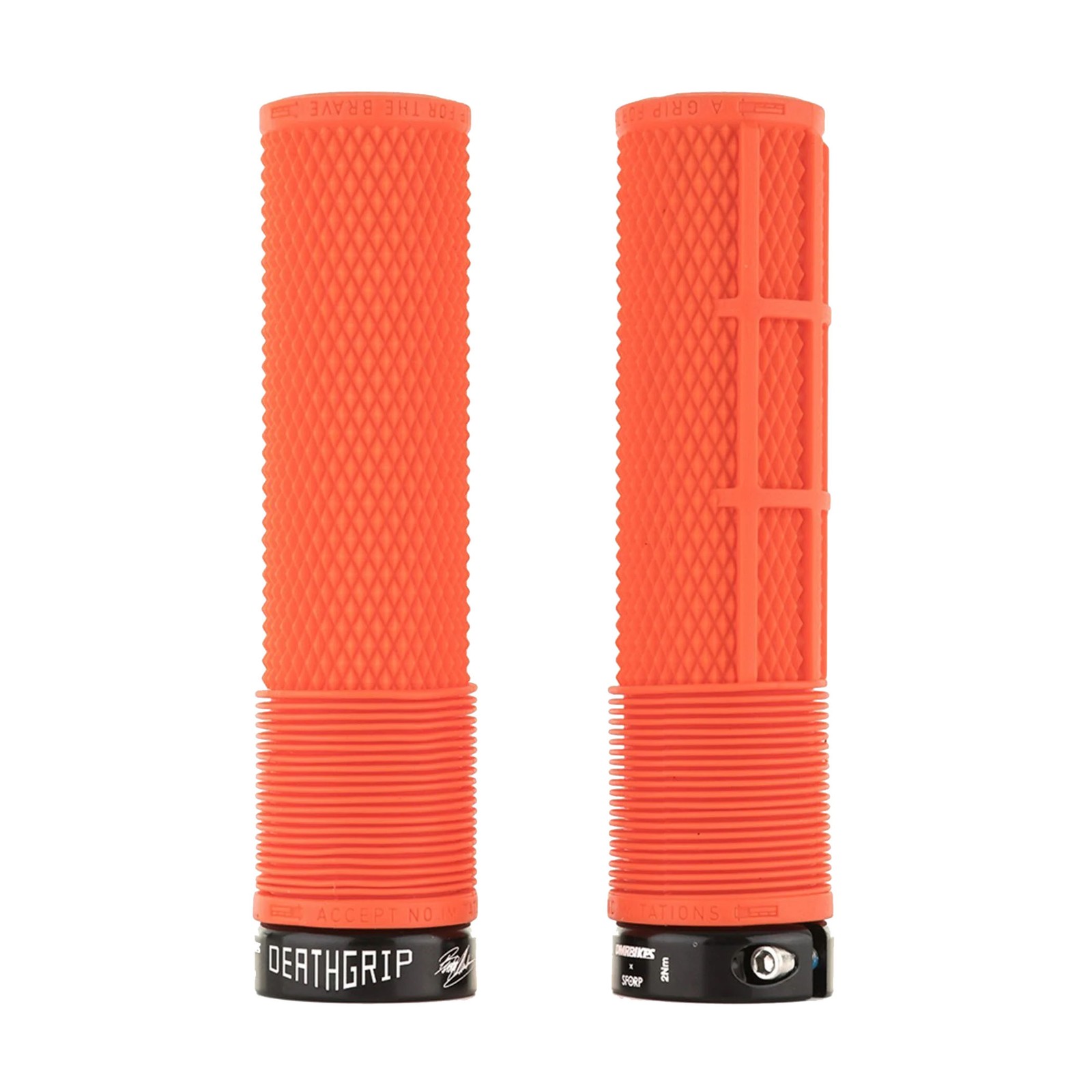 DMR Brendog Flangeless DeathGrip Pair, Thick – Tango Orange