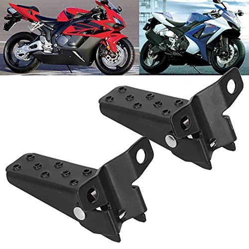 Foldable Footrest Foot Pegs for ATV, Black, Universal, Retro, 2 Pegs with