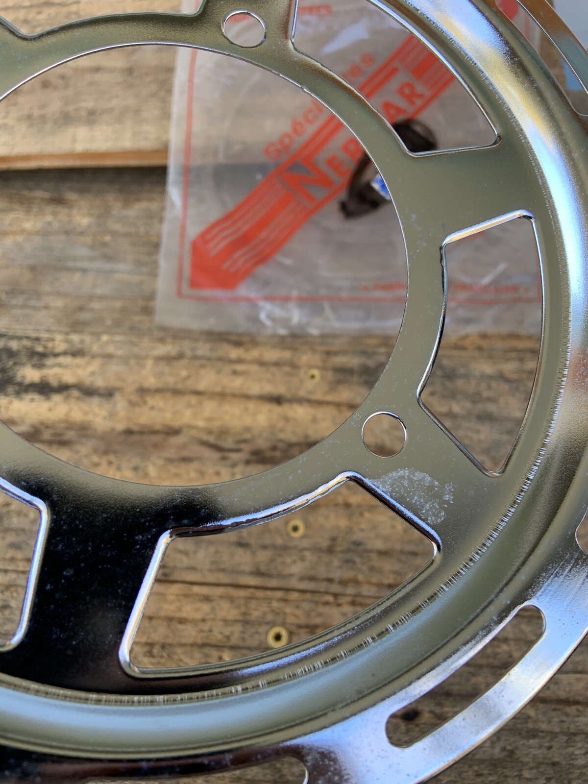 NOS Chrome Nervar Deep Dish 52t Chain Ring Protector,Guard Road Bike Tour-France