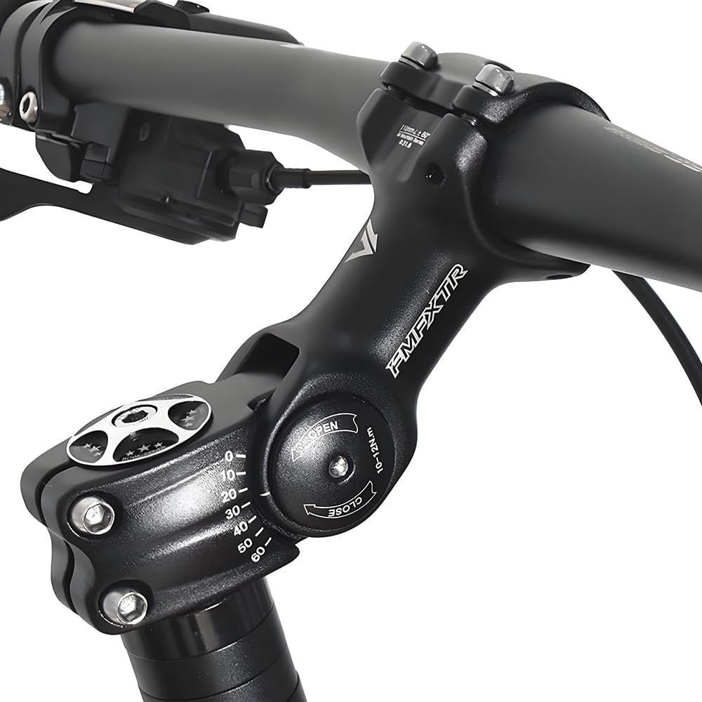Andeshunk Adjustable MTB Stem 25.4mm 31.8mm, ±60 Degree 25.4*110mm, black