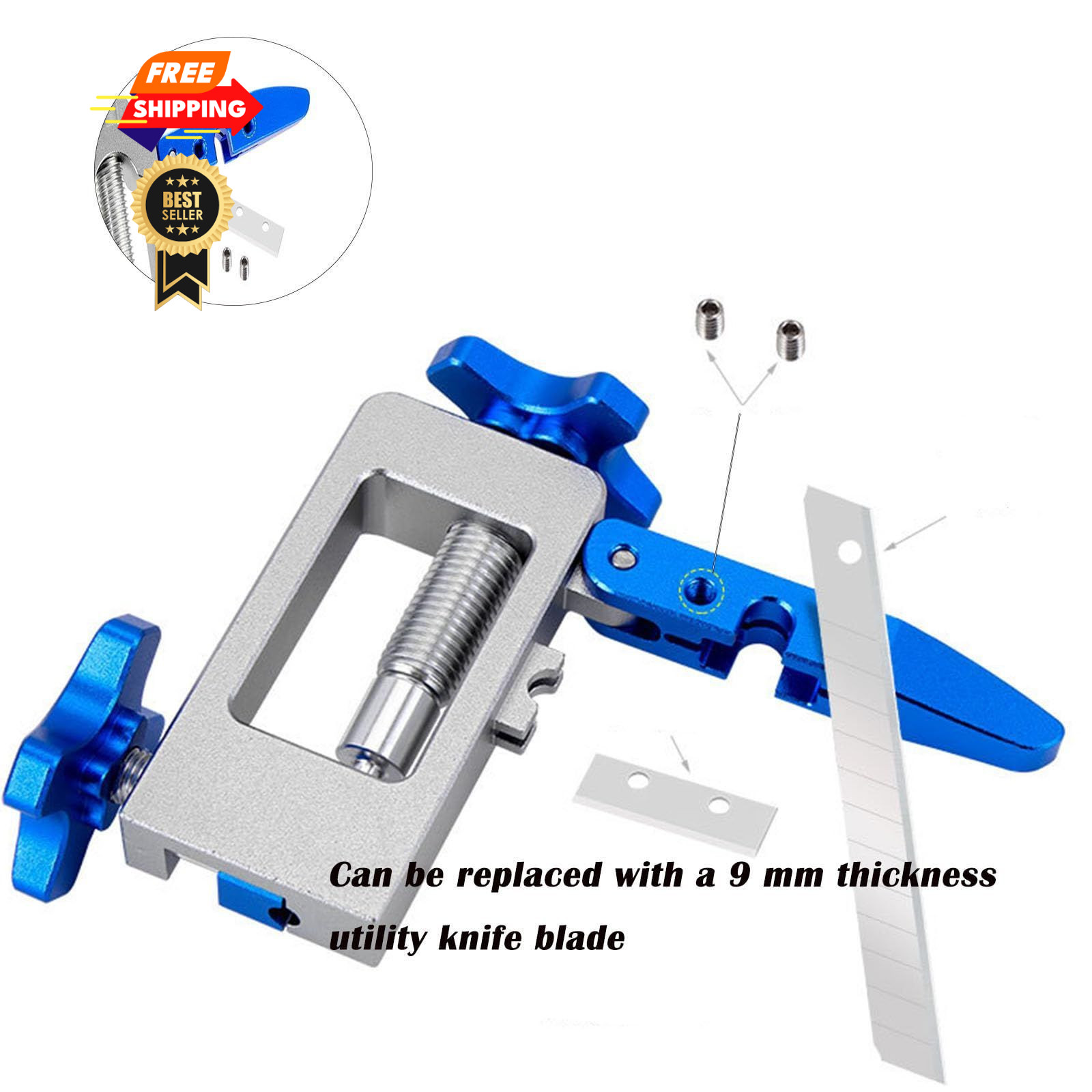 Lyshujli 2 in 1 Bike Hydraulic Brake Hose Line Cutter and Blue