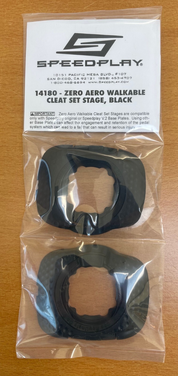 Speedplay Zero Cleat Set Stage, Black, for Zero pedals, NEW