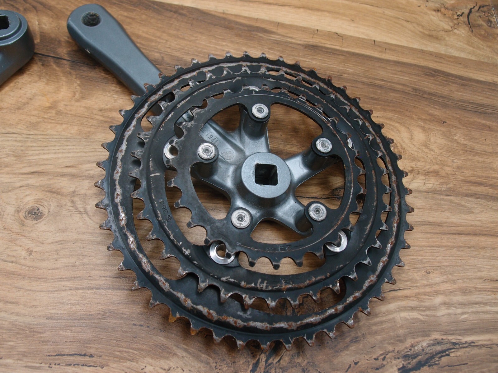 1989 MTB crankset Suntour XC VIA Japan 28/38/48 T 175 mm