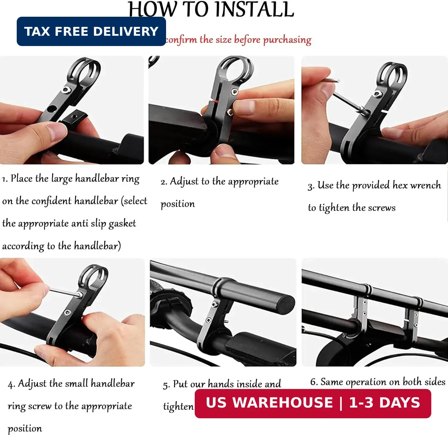ZMD Bike Handlebar Extender,Bicycle Handlebar Extender,Multifunctional Aluminum