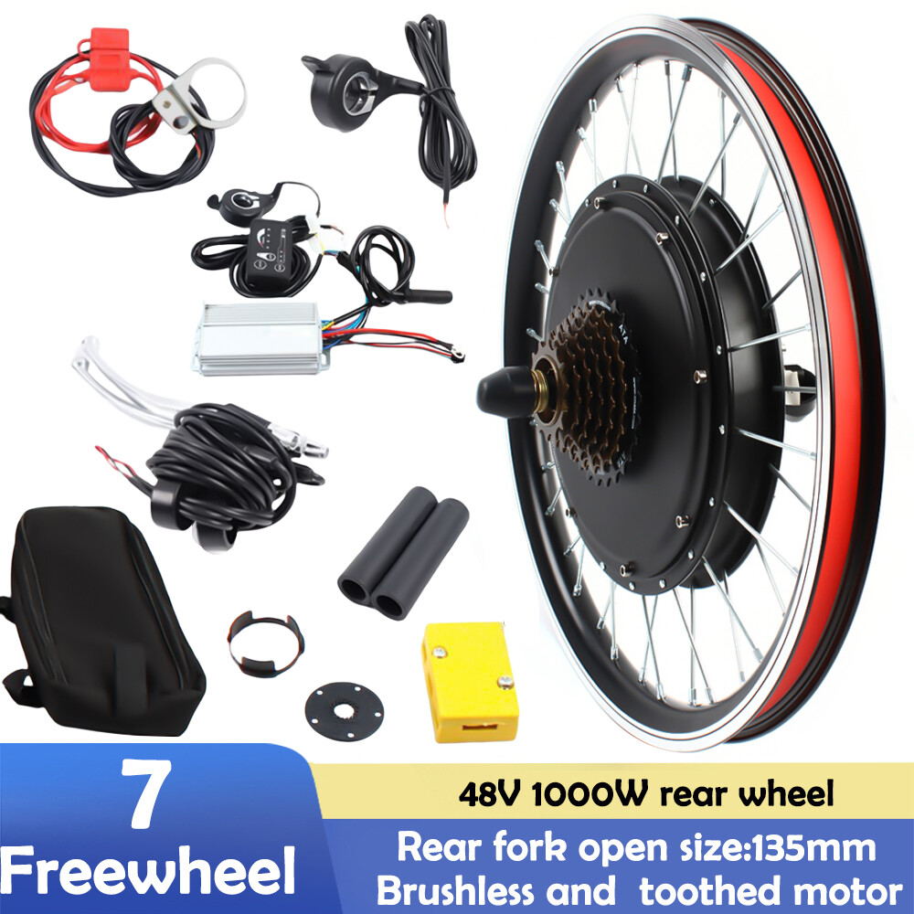 20 Inch eBike Electric Rear Wheel Hub Motor Bicycle Conversion Kit 1000W 48V