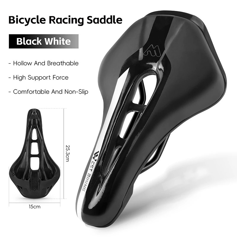 Ergonomic Bicycle Saddle Hollow Breathable Road MTB Bike Seat Waterproof Cushion