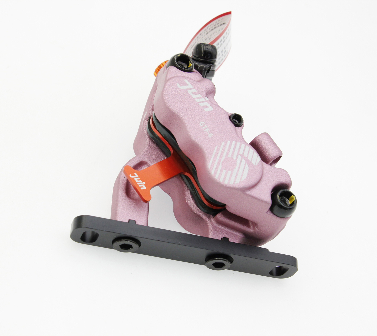 Juin Tech GTF6 Cyclocross Bike 6-Piston Hydraulic Brake Caliper Set Pink