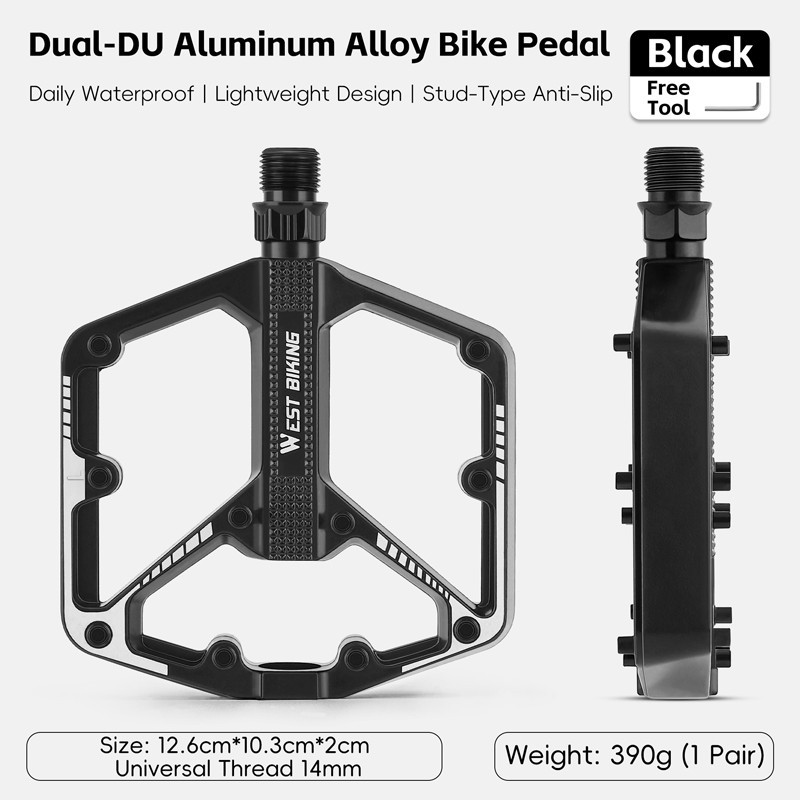 WEST BIKING Widened Cycling Pedals Ultralight DU Sealed Bearing Bicycle Pedals