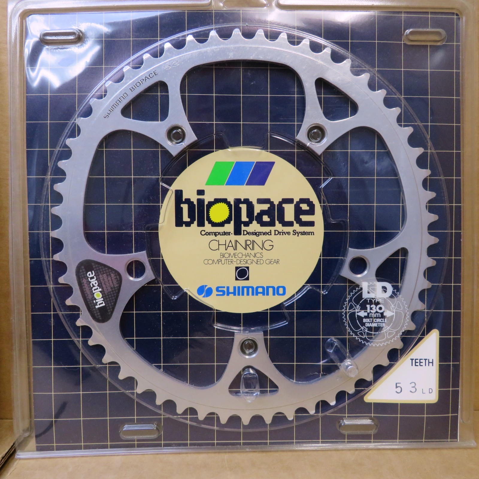 New-Old-Stock Shimano 600EX Biopace Chainrings…52×42 w/130mm BCD (Silver)