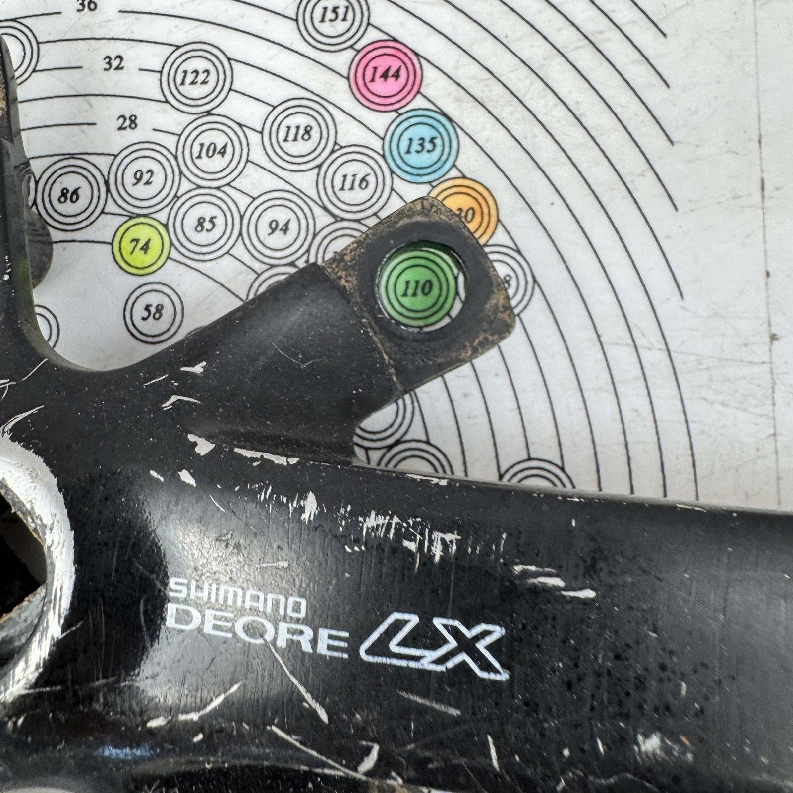 Vintage Shimano Deore LX Crank Set FC-M560 175 Mm 110 BCD MTB Black Arms 1990s