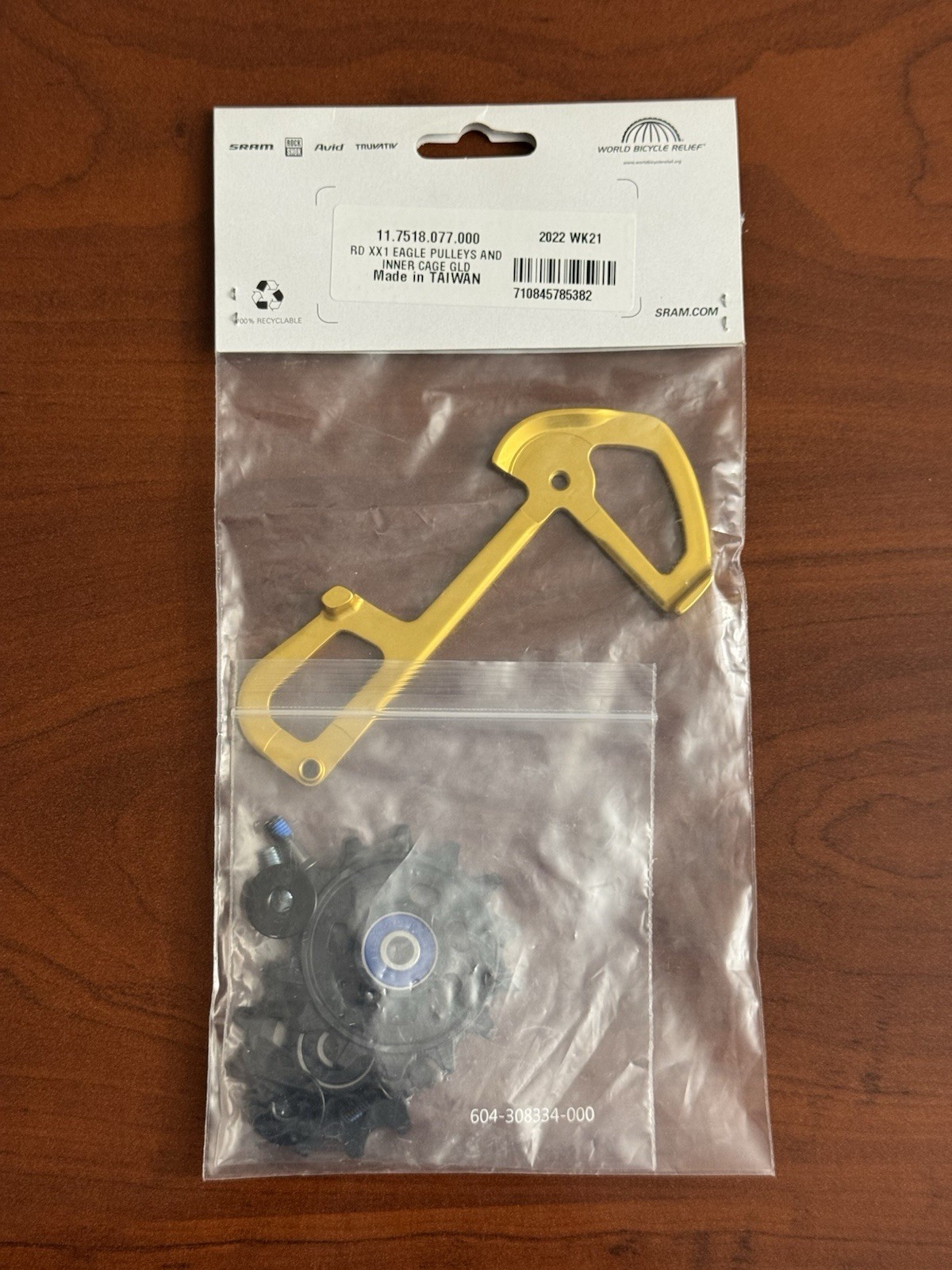 SRAM XX1 Eagle Ceramic Bearing Pulleys & Gold Inner Cage, AXS X01 CompatiblePart