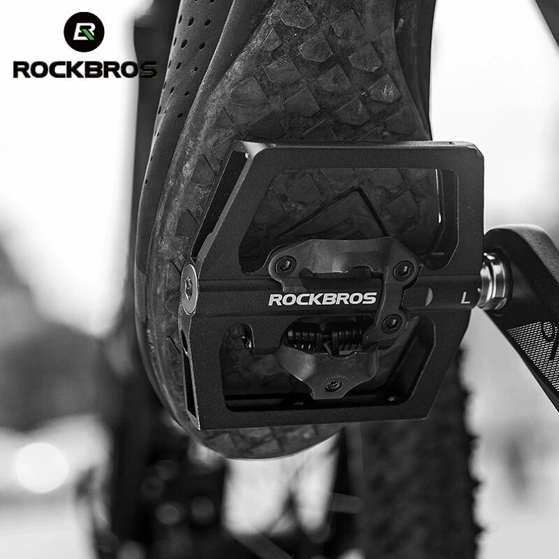 ROCKBROS Bike Pedals Anti-slip Sealed Bearing SPD Clipless & Flat Pedals 9/16″