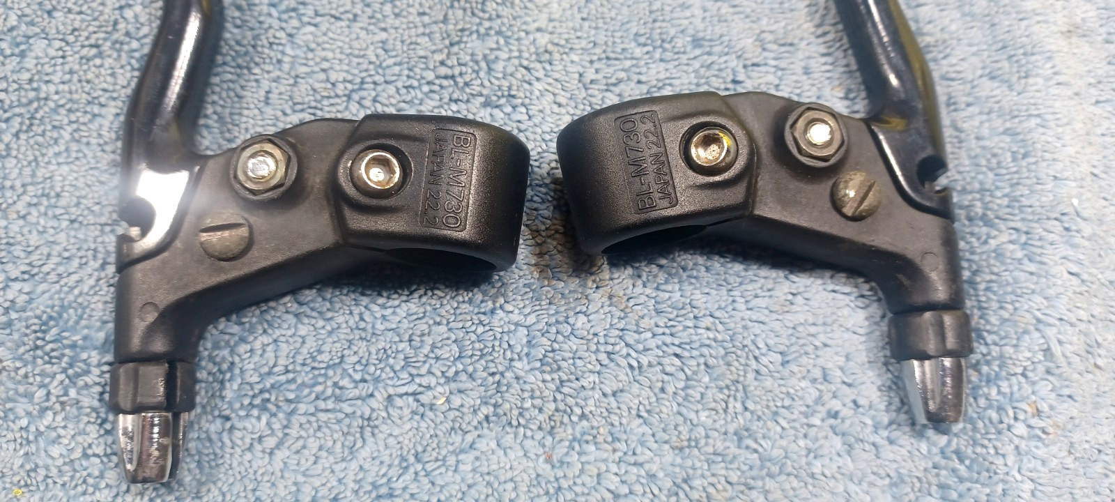vintage, Shimano Deore XT 4-Finger Long Mountain Bicycle Brake Levers, BL-M730