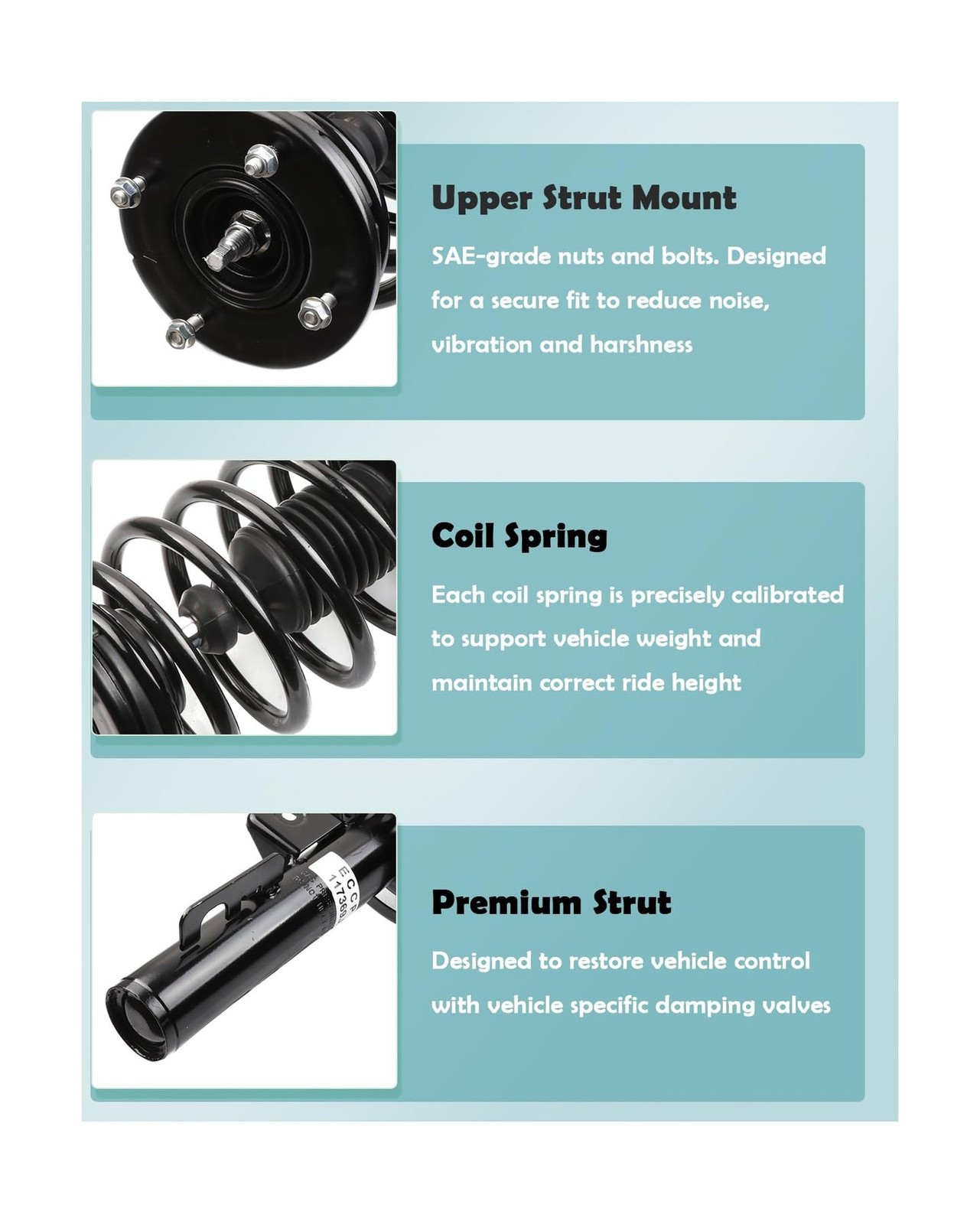 SCITOO Front Pair Strut & Spring Complete Assembly Compatible with 2008-2009 …
