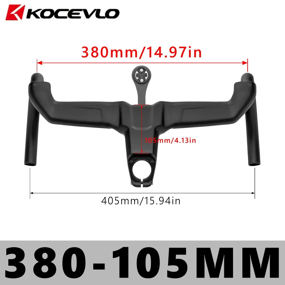 Road Bike Carbon Integrated Handlebar 28.6/31.8mm with Spacers Internal Cables