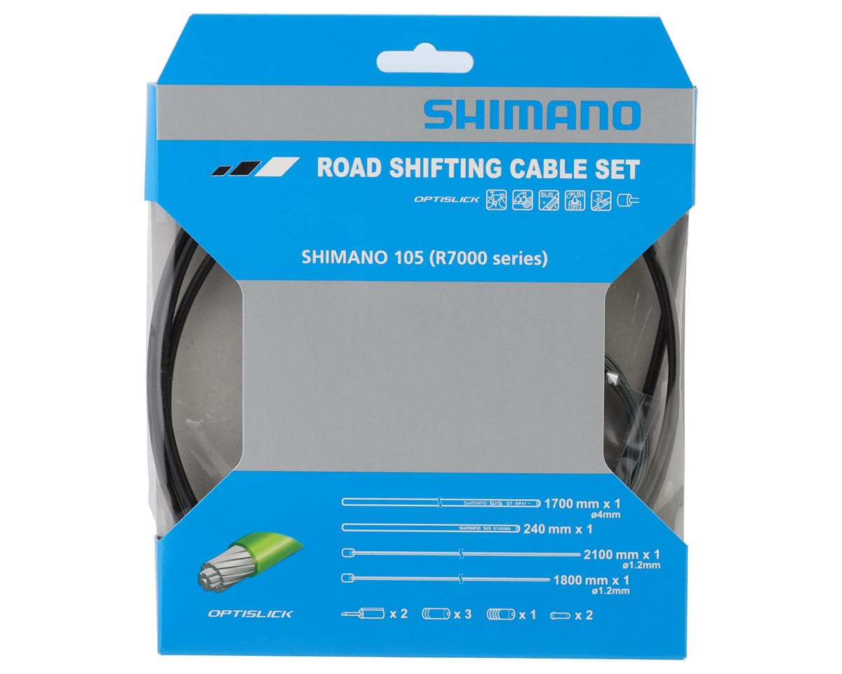 Shimano 105 R7000 Road Optislick Derailleur Cable & Housing Set (Black)