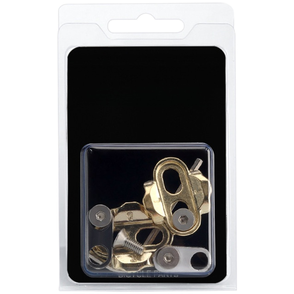 Golden Alloy Pedal Clips for Mountain Bike Shoes Designed for Secure Attachment