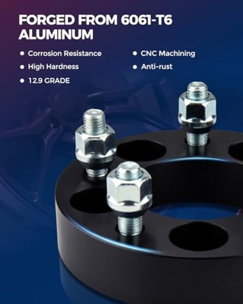 4PCS 4x156mm 1 inch Lug-Centric ATV 4x156mm-131mm-M12x1.5-25.4mm-4pcs Black