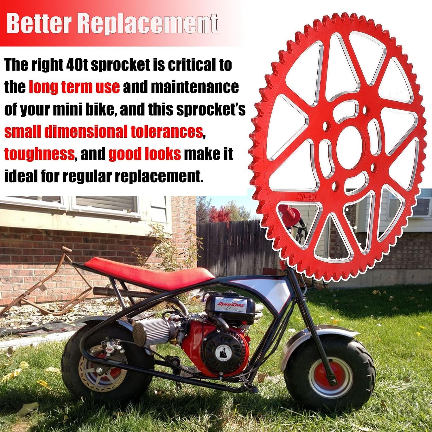 Lightweight 60T Sprocket for Mini Bikes – 7075 Aluminum Alloy, Optimized Torque
