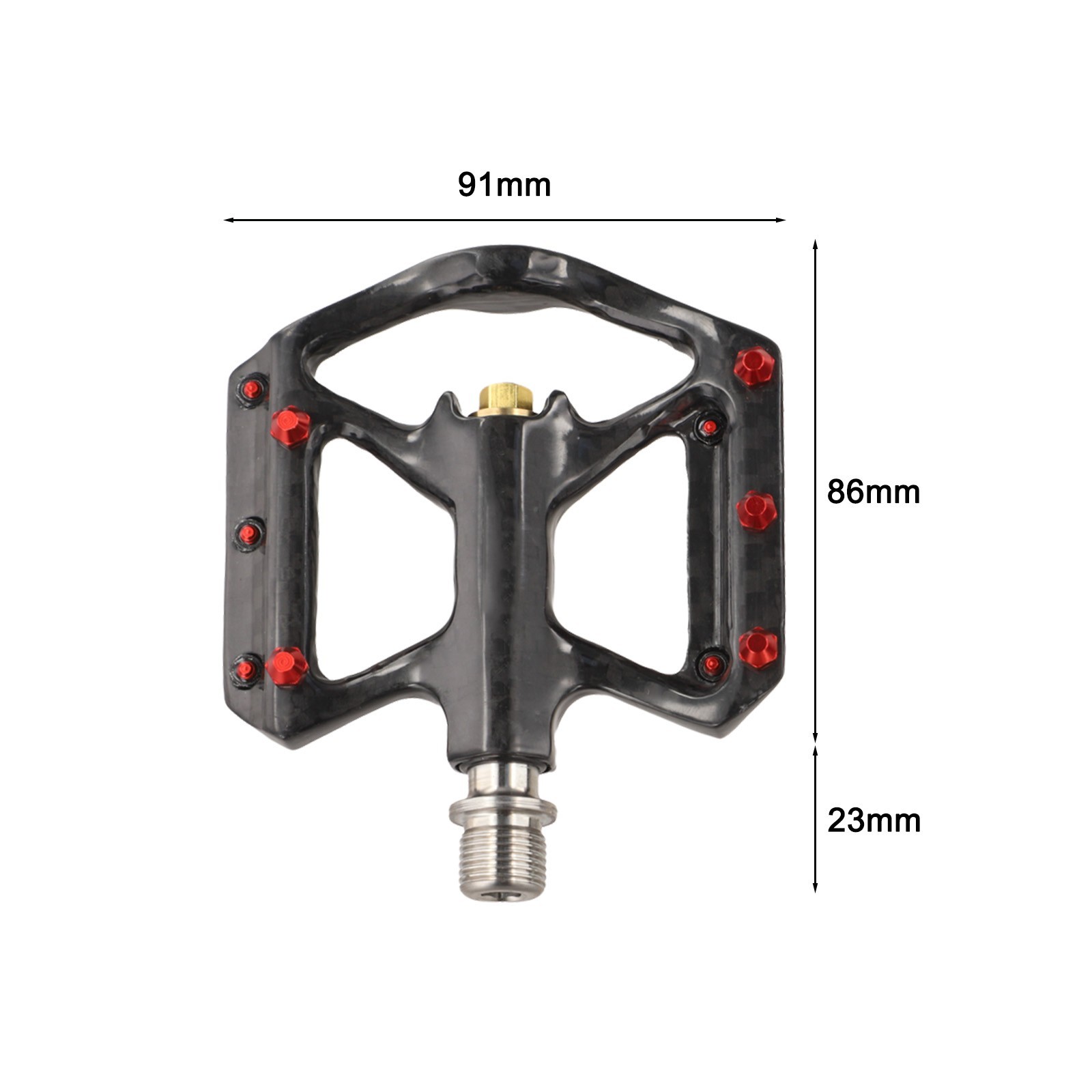 Ultralight Carbon Fiber Bicycle Pedals Pair with 3 Sealed Bearings 180g