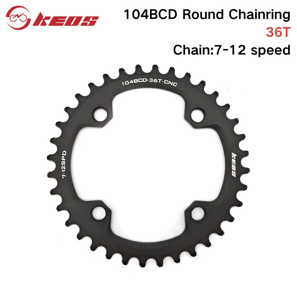 104BCD 1X Narrow Wide Chainring 32T-38T for M370 IXF MTB Road Cranksets