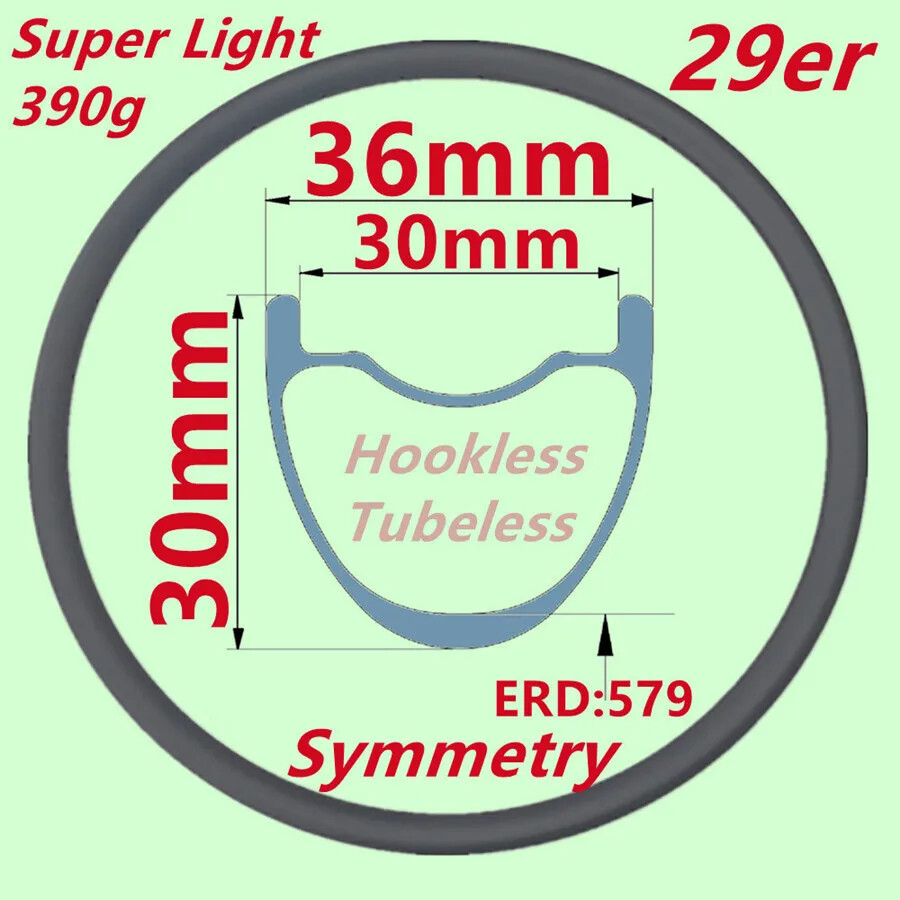 XC MTB Carbon Fiber Rims Custom 20 25 30mm Depth Disc Brake Bike Wheel 28H