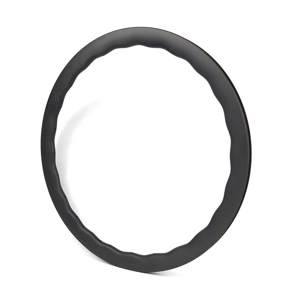 700C Gravel Bike Carbon Rim 24Holes 28mm Width 35-50mm Depth Clincher Tubeless