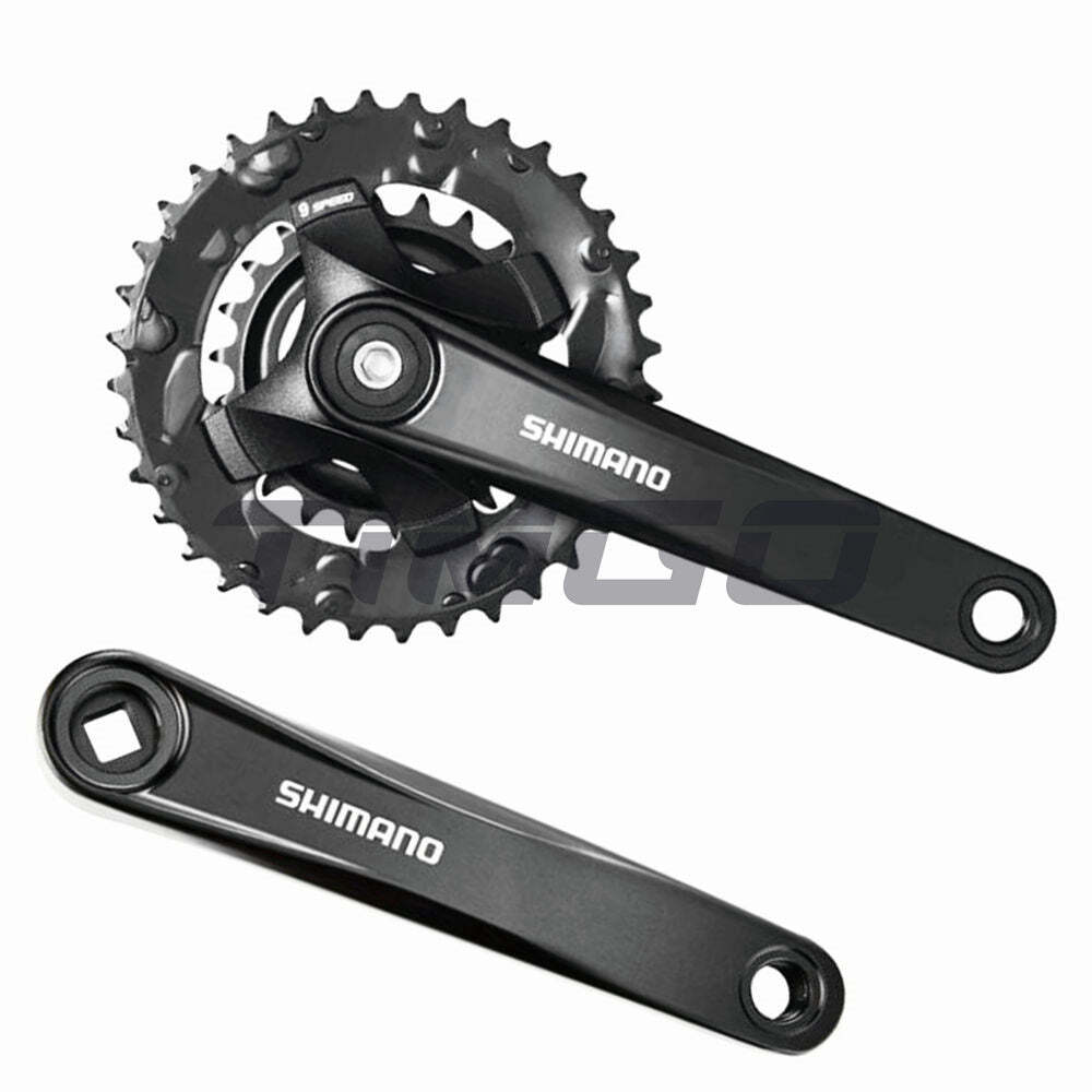 Shimano FC-MT101 2×9 Speed Crankset Double Chainring 36-22T BB-UN101