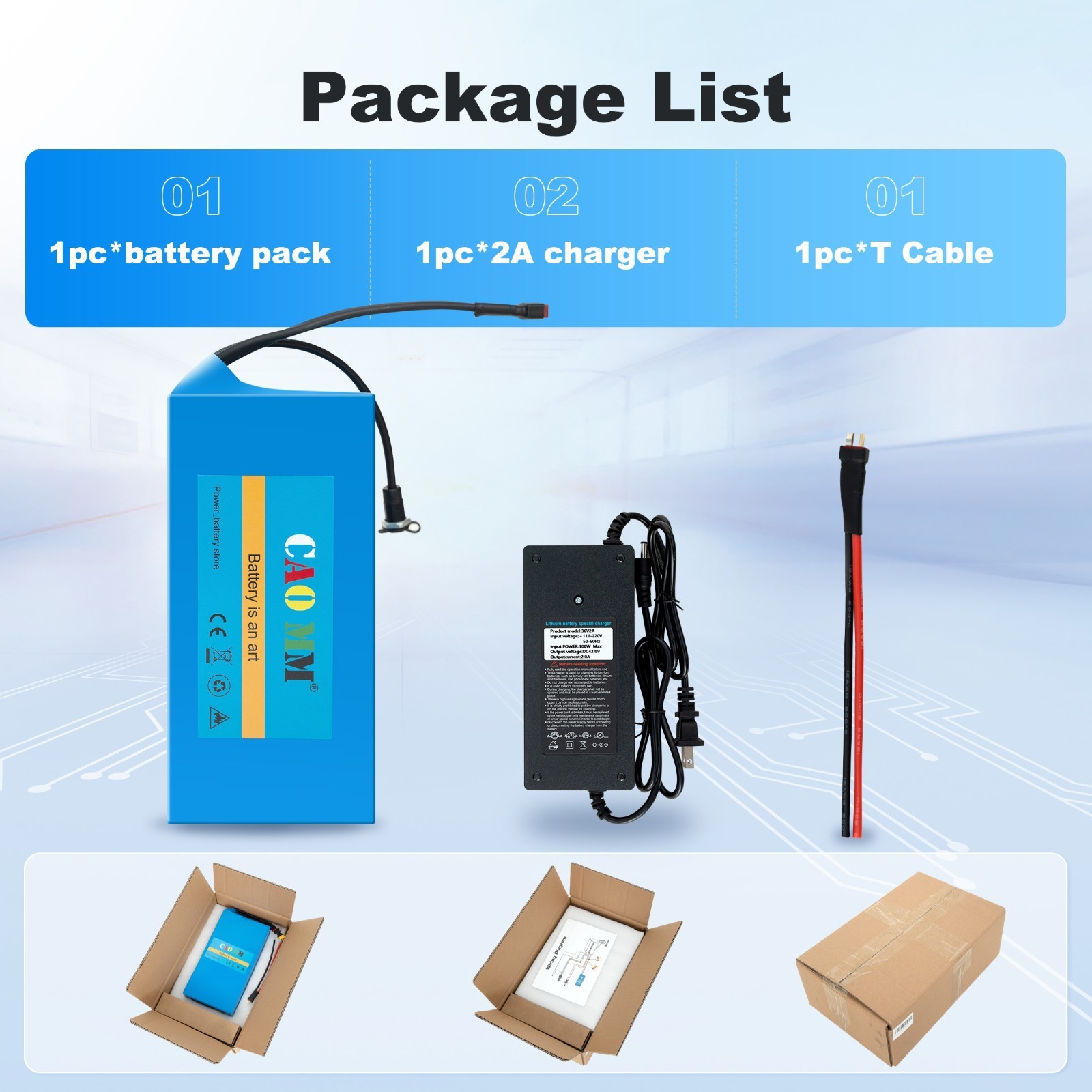 36V 10Ah eBike Lithium Battery 30A BMS For Electric Bicycle 100W-750W Motors