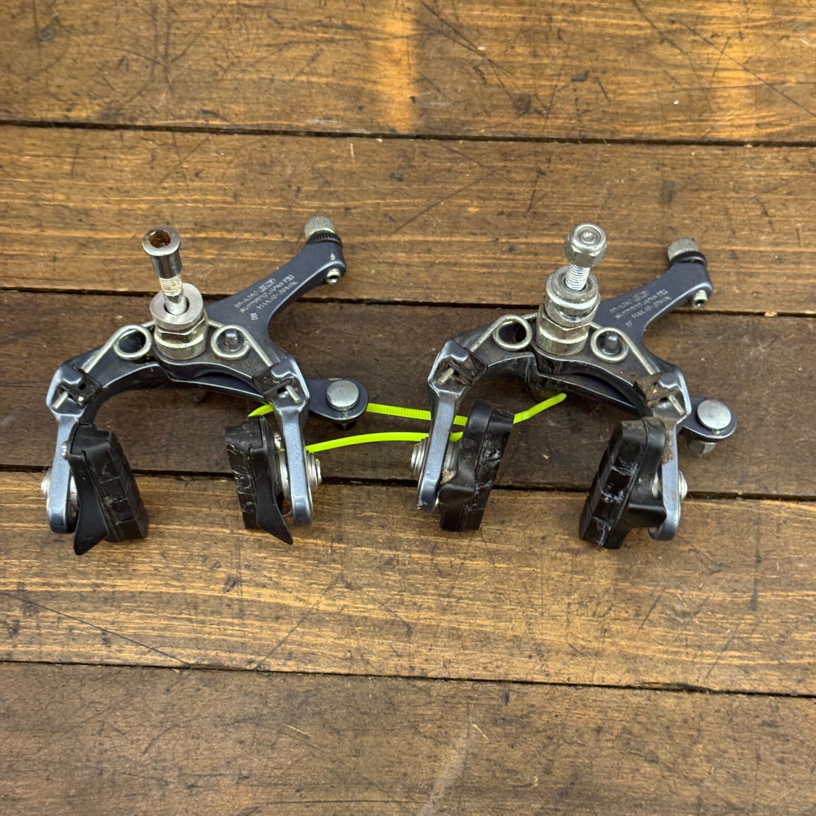 Vintage Shimano Exage Action BR-A350 Brake Caliper Set SLR Side Recessed A5