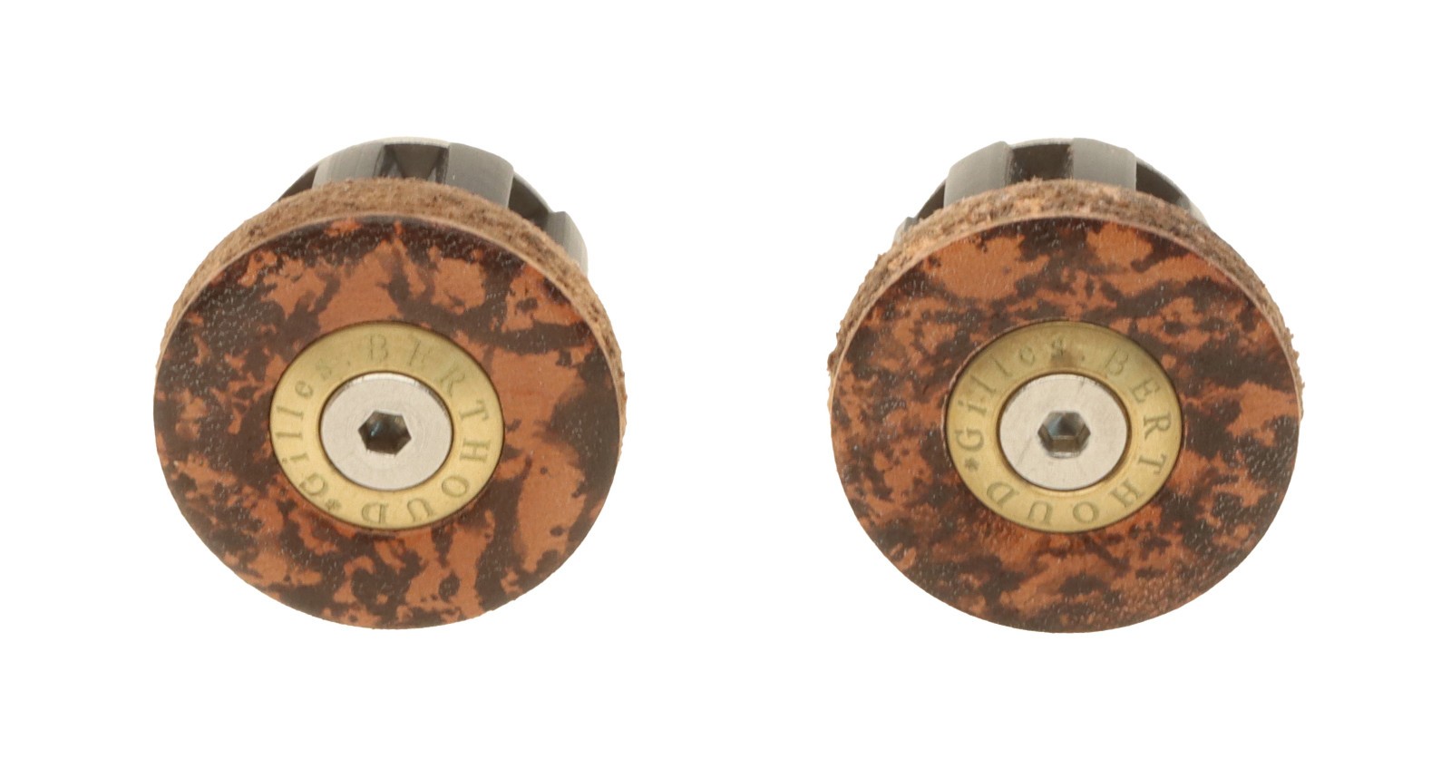 Gilles Berthoud Road Handlebar End Plugs PAIR Cork Leather NEW NOS NIB