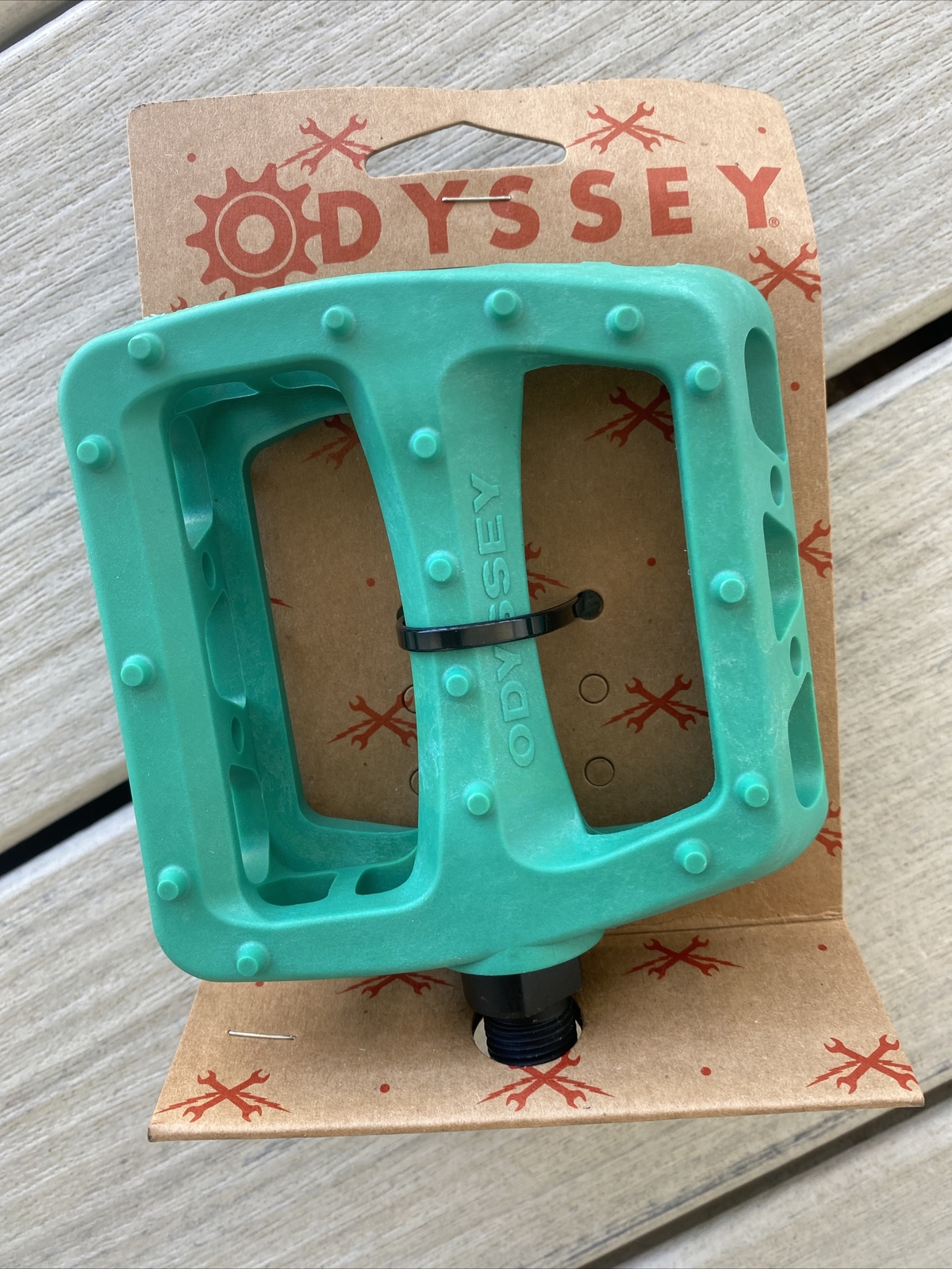 Odyssey Twisted PC Pedals – Platform, Composite/Plastic, 9/16″, Billiard Green