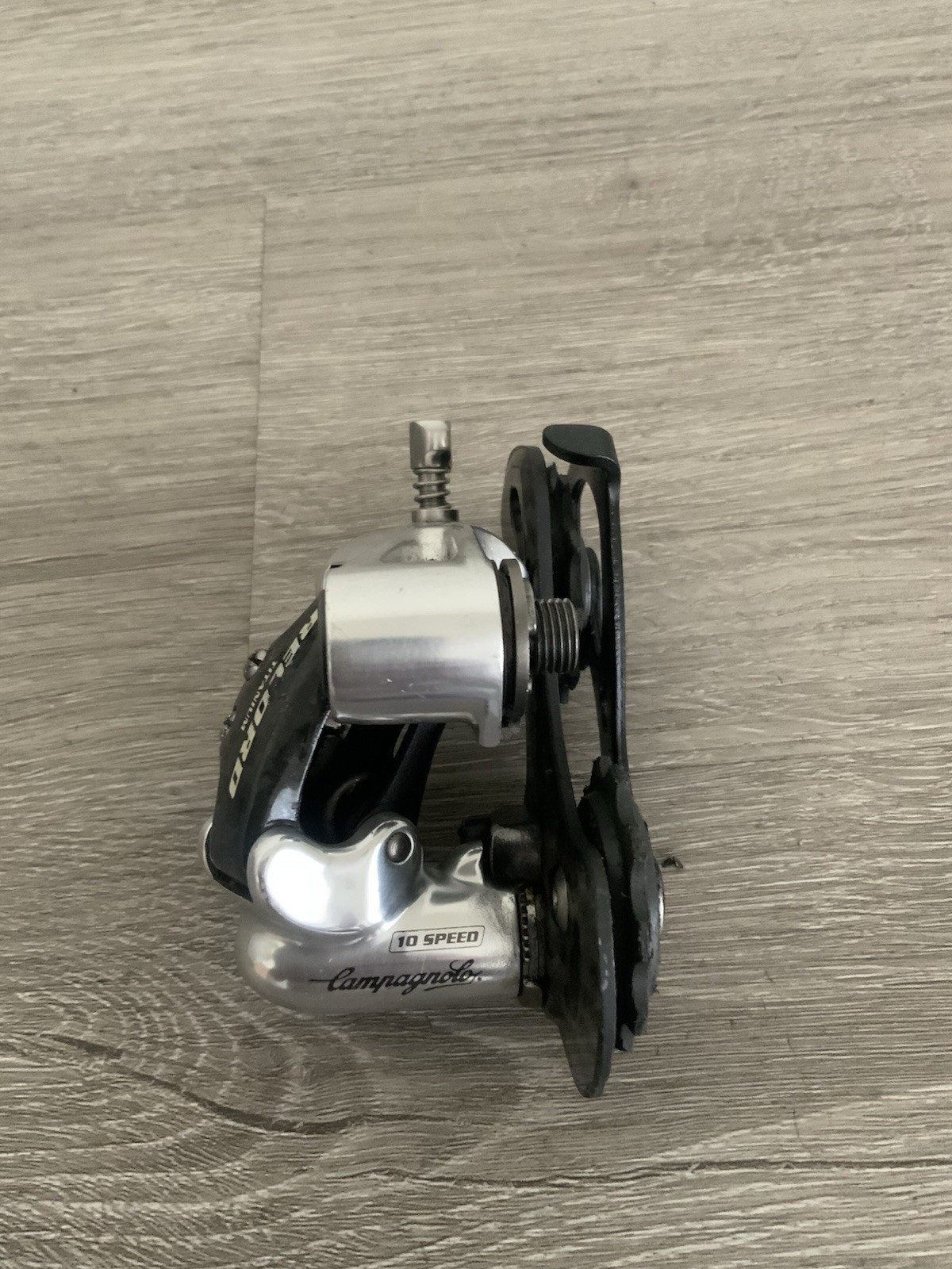 CAMPAGNOLO RECORD TITANIUM REAR DERAILLEUR CARBON TITANIUM 10 OR 9 SPEED