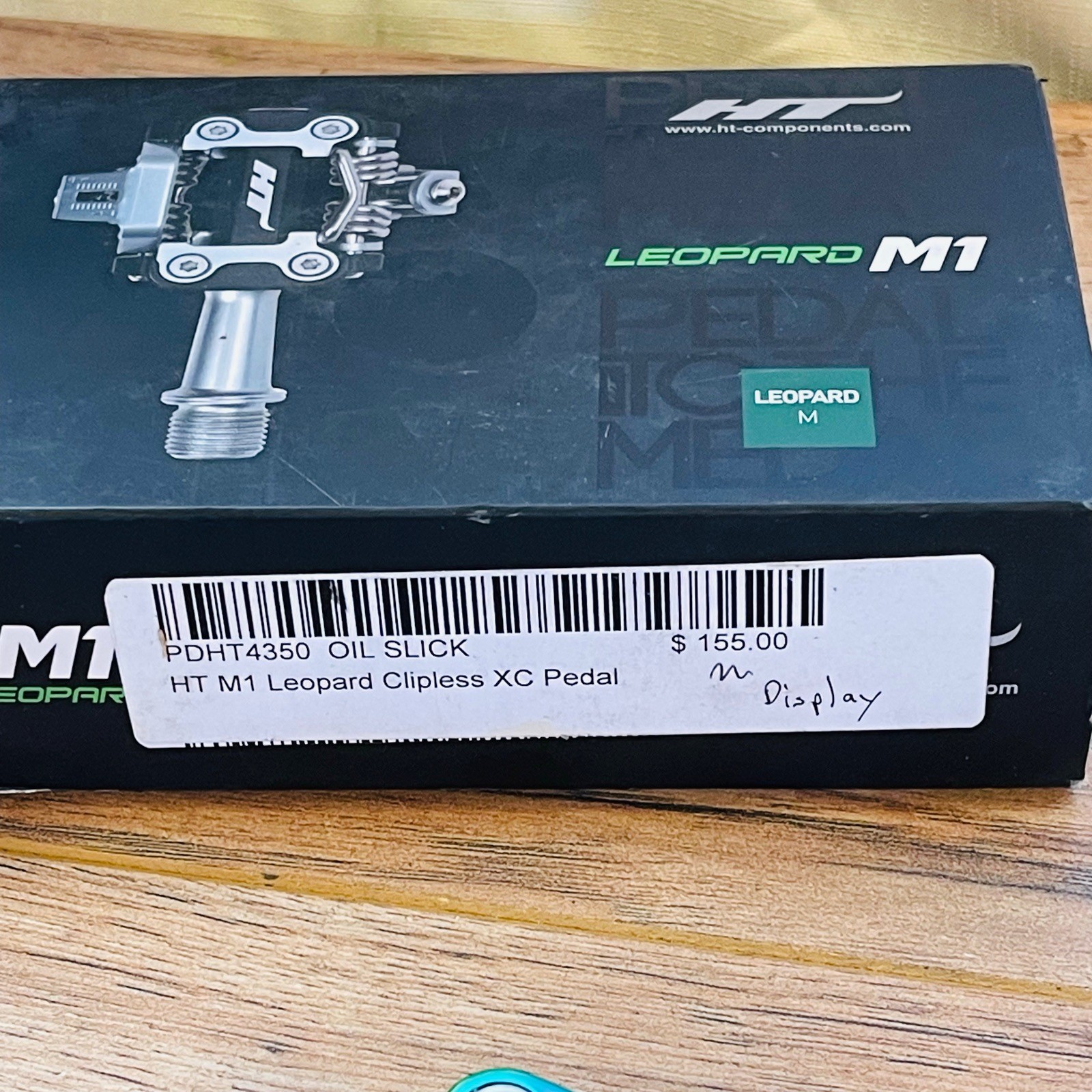  HT M1 Leopard Mountain Bike Pedals Oil Slick Stainless Sealed Cleats