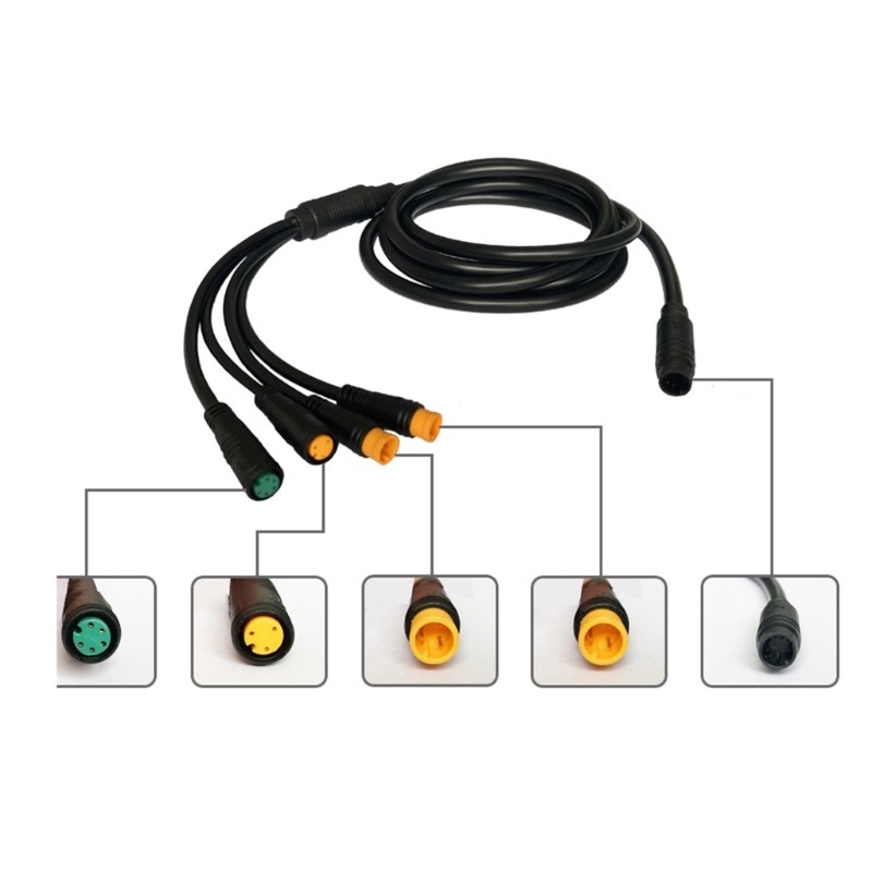 Electric Bike 1 to 4 Harness Conversion Cable 1T4 Waterproof Cable Controller