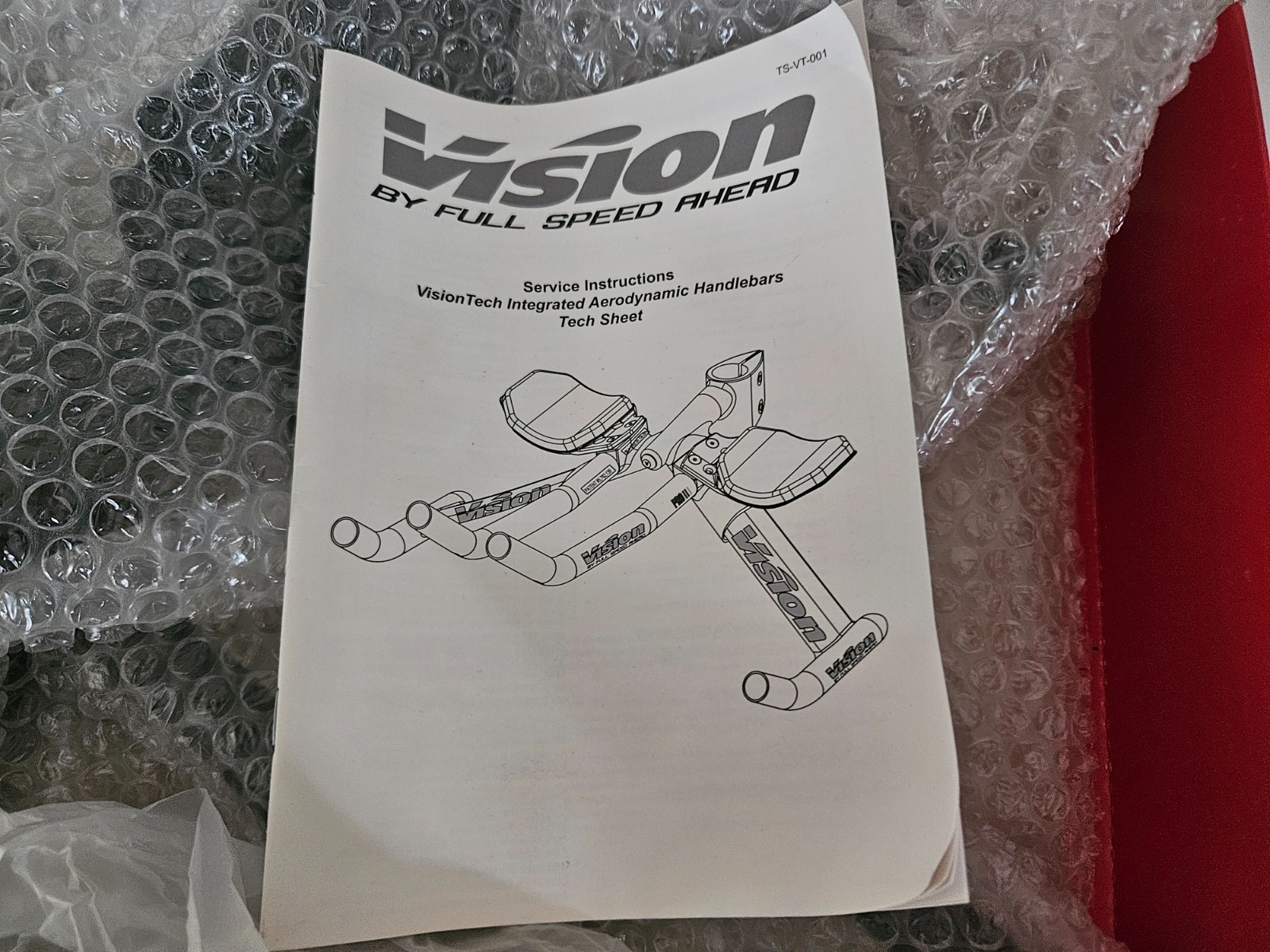 NOS FSA Vision Trimax Integrated Aero Bar 1-1/8″ x 41cm Carbon Fiber R Bend