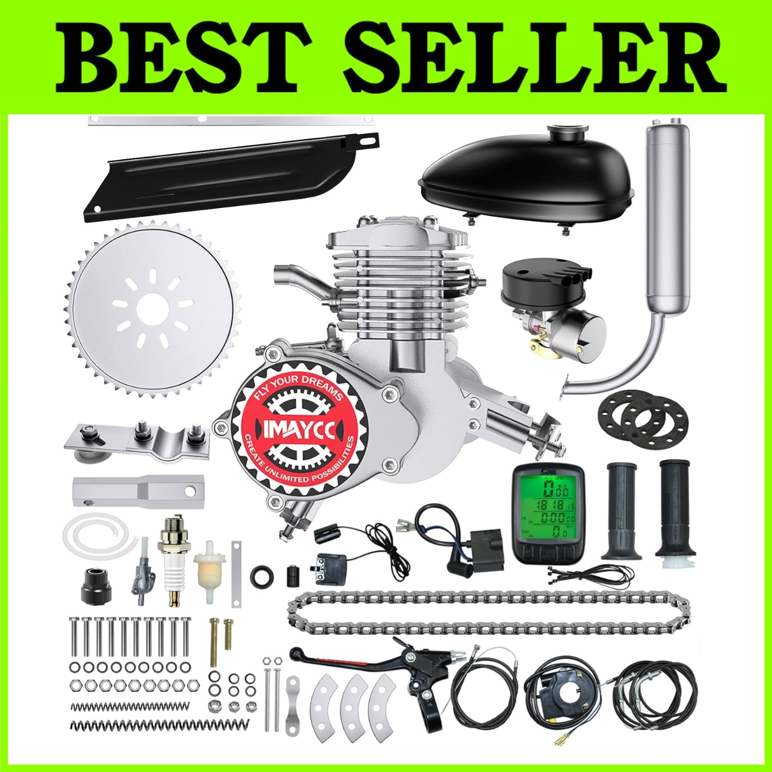 80cc Motorized Bike Kit – 2 Stroke Gas Engine Conversion»