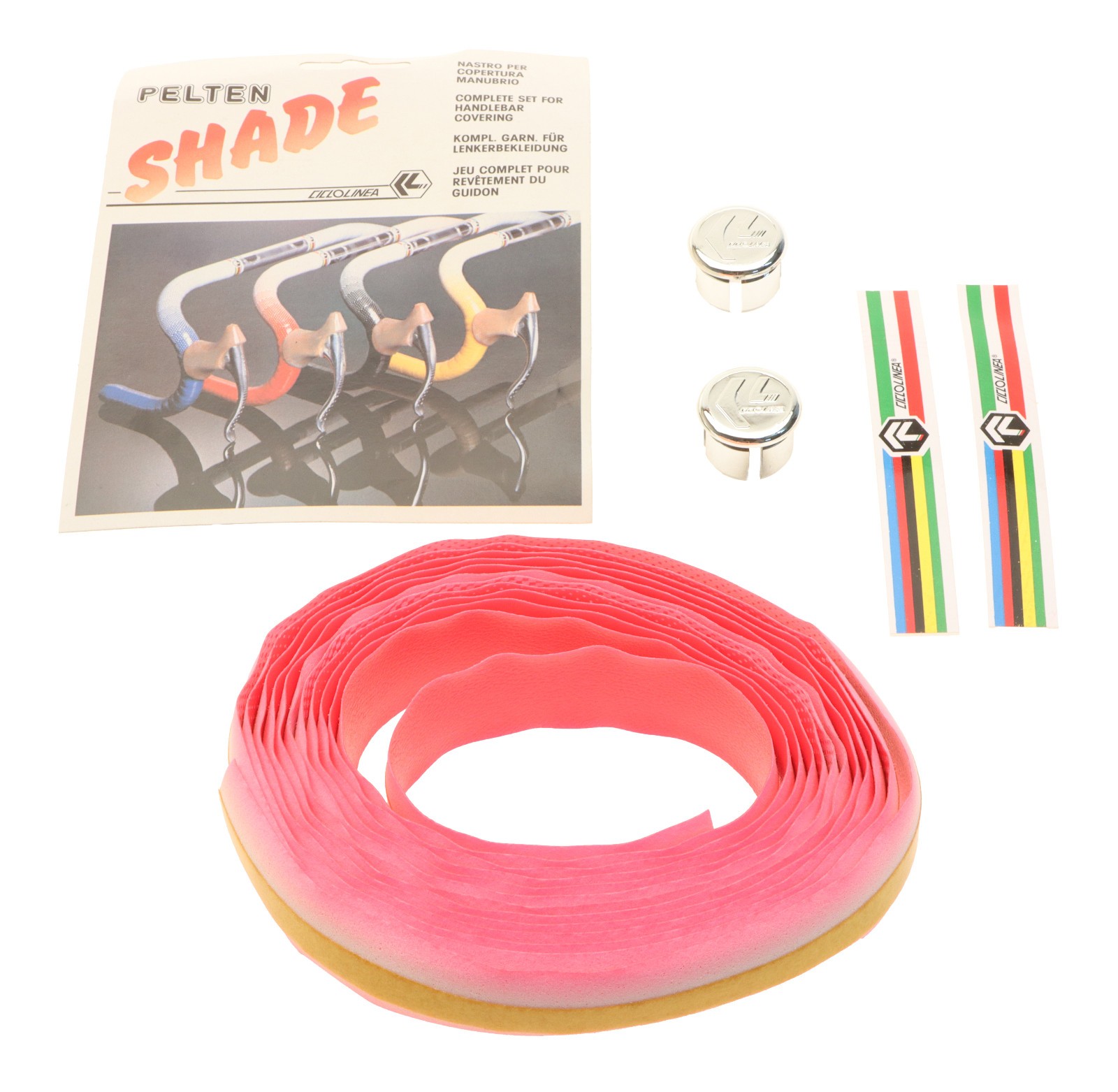 Ciclolinea Pelten Shade Handlebar Tape Foam White to Pink Fade ’80s NEW NOS