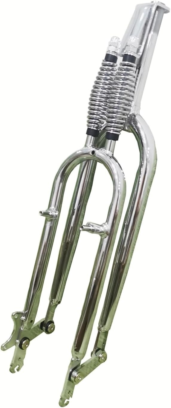 CDHPOWER 26″ Springer Fork 1″ Threaded Bicycle Fork Dual Spring Classical Fork