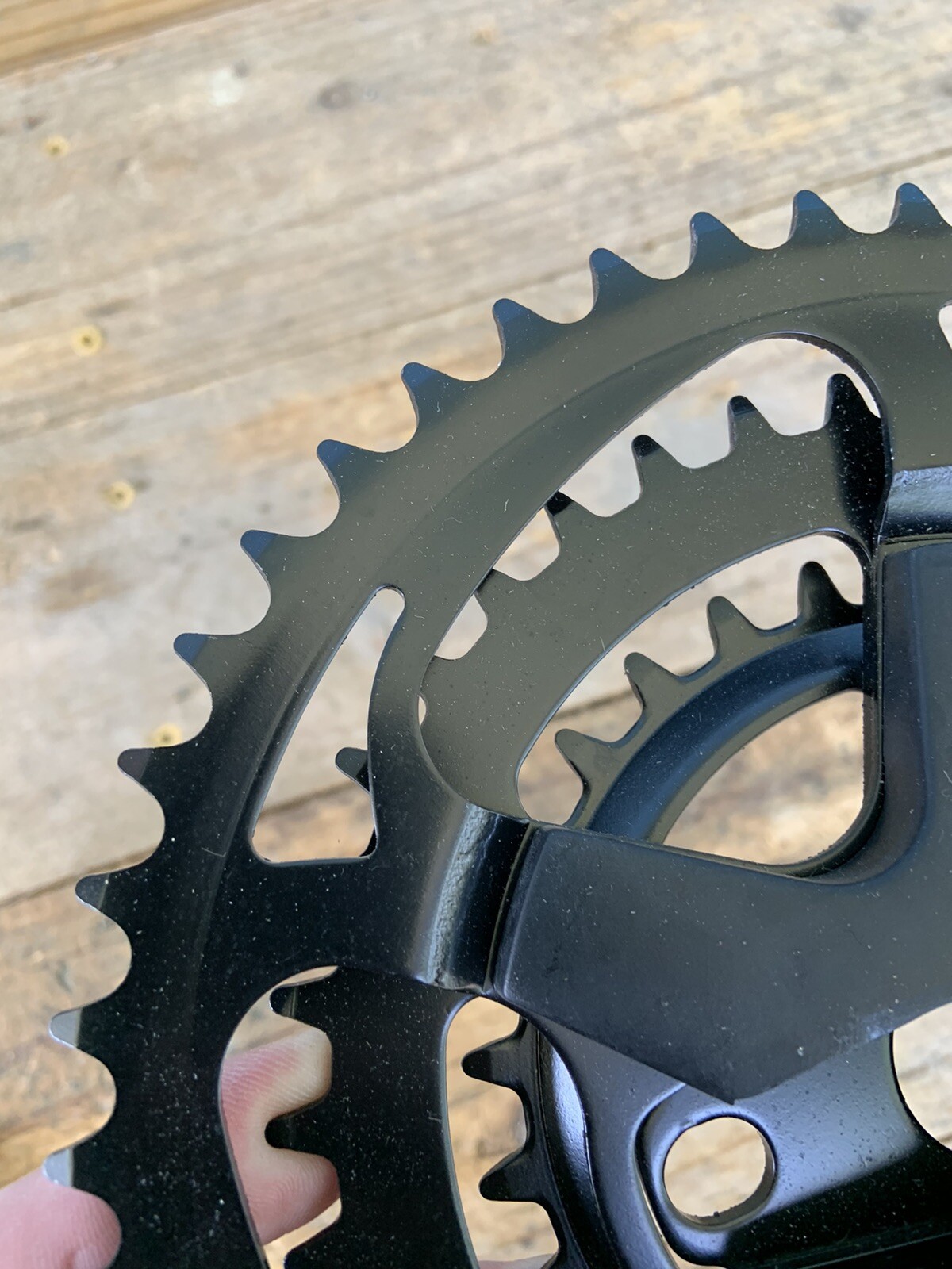 NOS Black Dotek Triple Chain Ring For One Piece Cranks-28-48t-Road Bike Cruiser