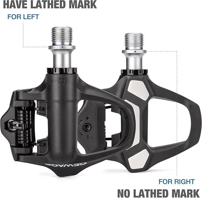 Carbon Fiber Road Bike Clipless Pedals SPD-SL Compatible 9/16 CrMo Sealed