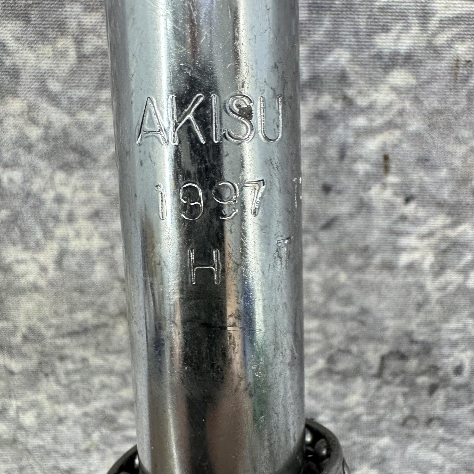 Vintage Akisu Dyno BMX Fork 20in 1 In Threaded Chrome Green 1997 Old School OG