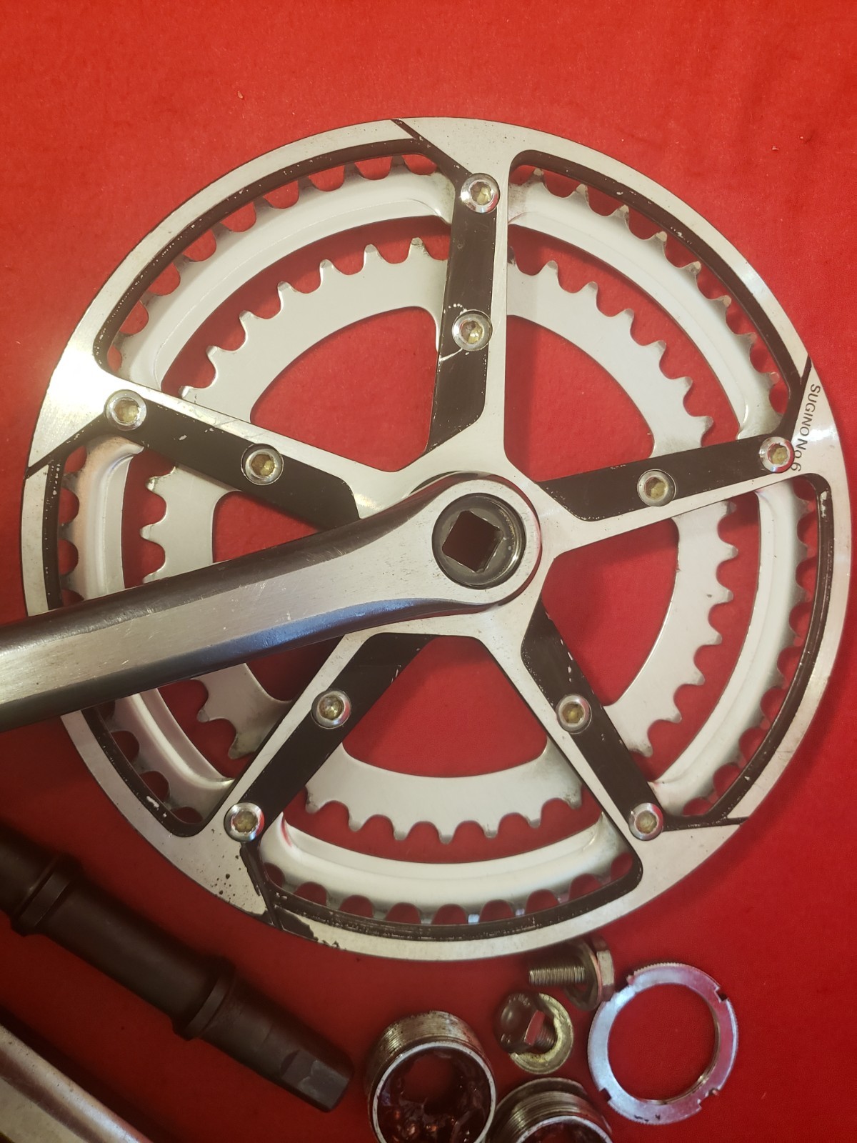 Vintage 80s Sugino No 6 50/40 T Crank Set 170 MM Fits Kuwahara Schwinn Mongoose
