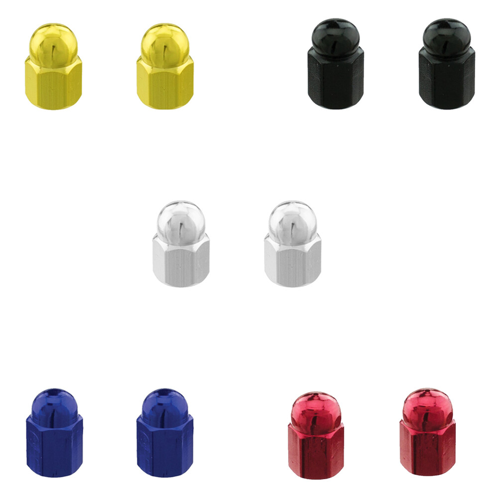 Hex Dome Valve Caps Lowrider Bicycle Cruiser BMX MTB Bike Schrader MANY COLORS