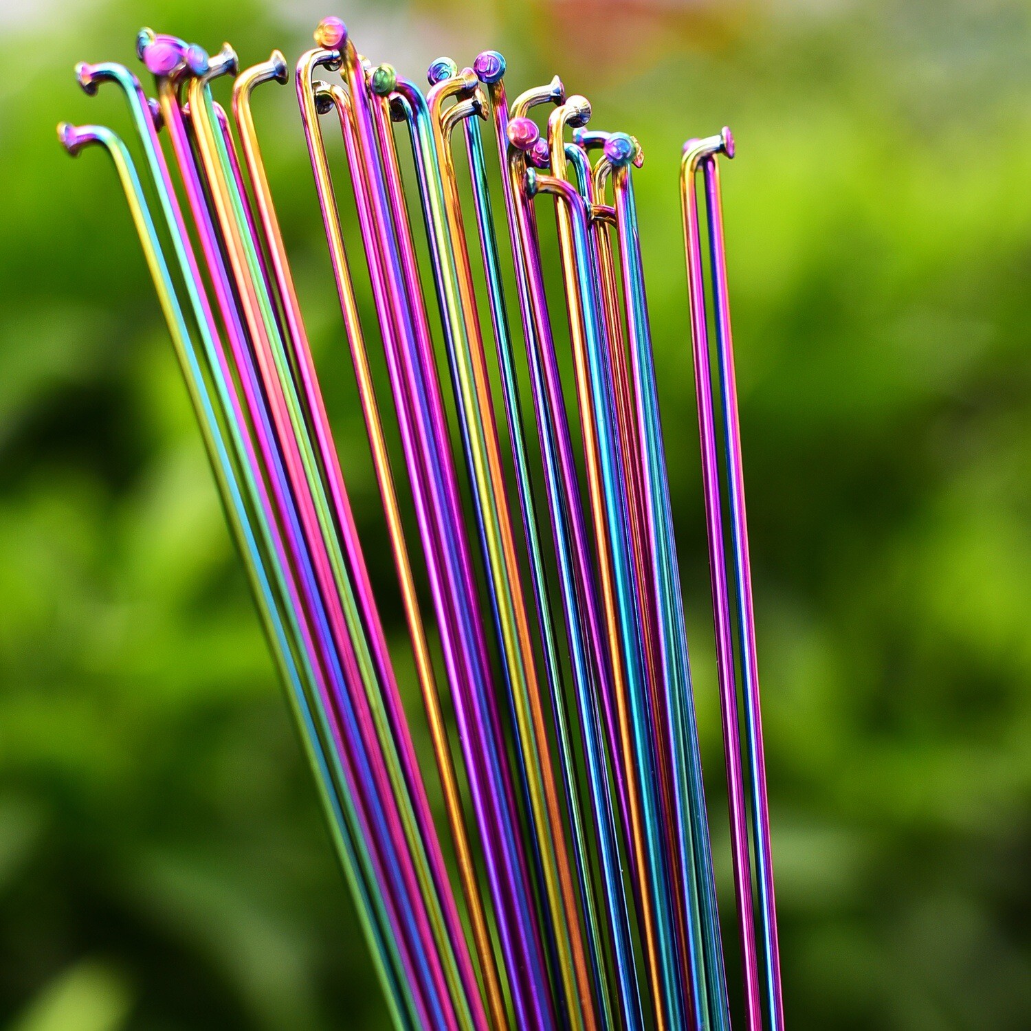 Ultralight 6g J-Bend Colorful Stainless Bicycle Bike Spokes with Brass nipples